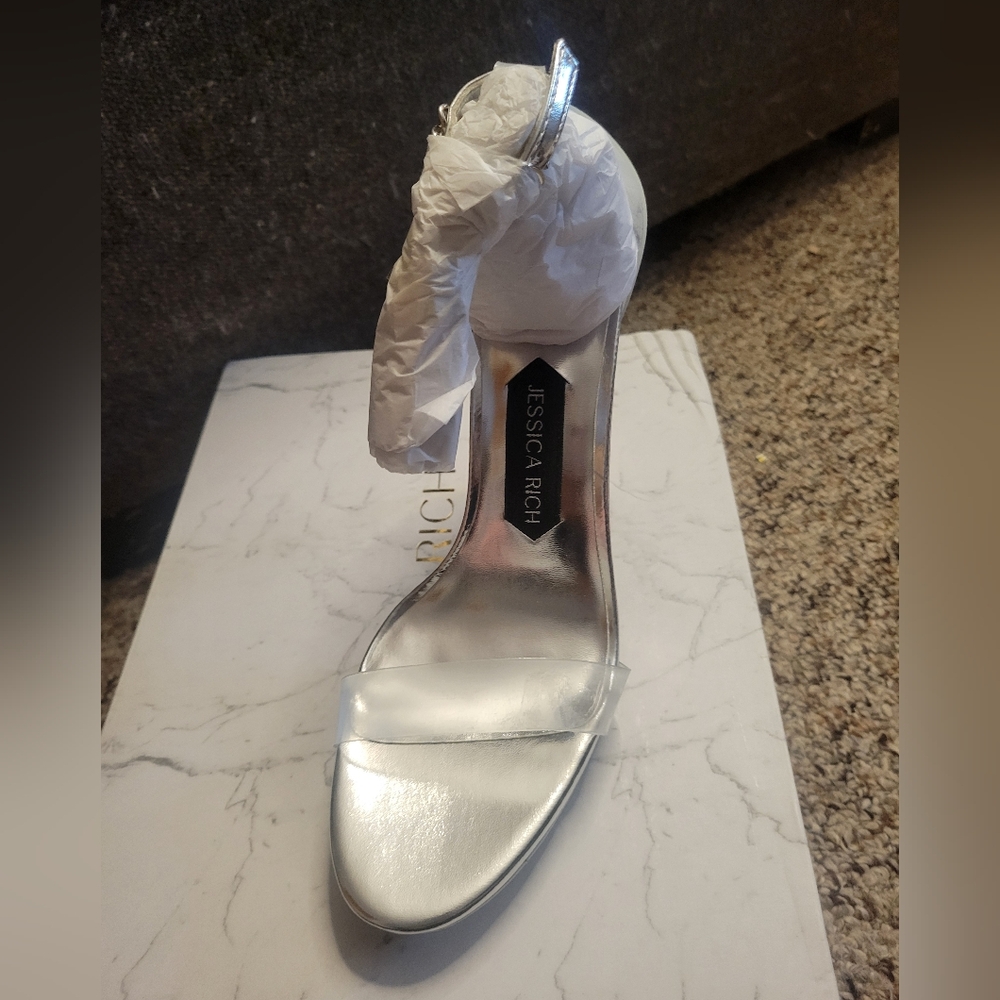 Jessica Rich‎ NEW Silver Women's Shoes Heels Size 40